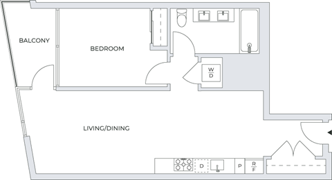 1 Bedroom Floor Plan